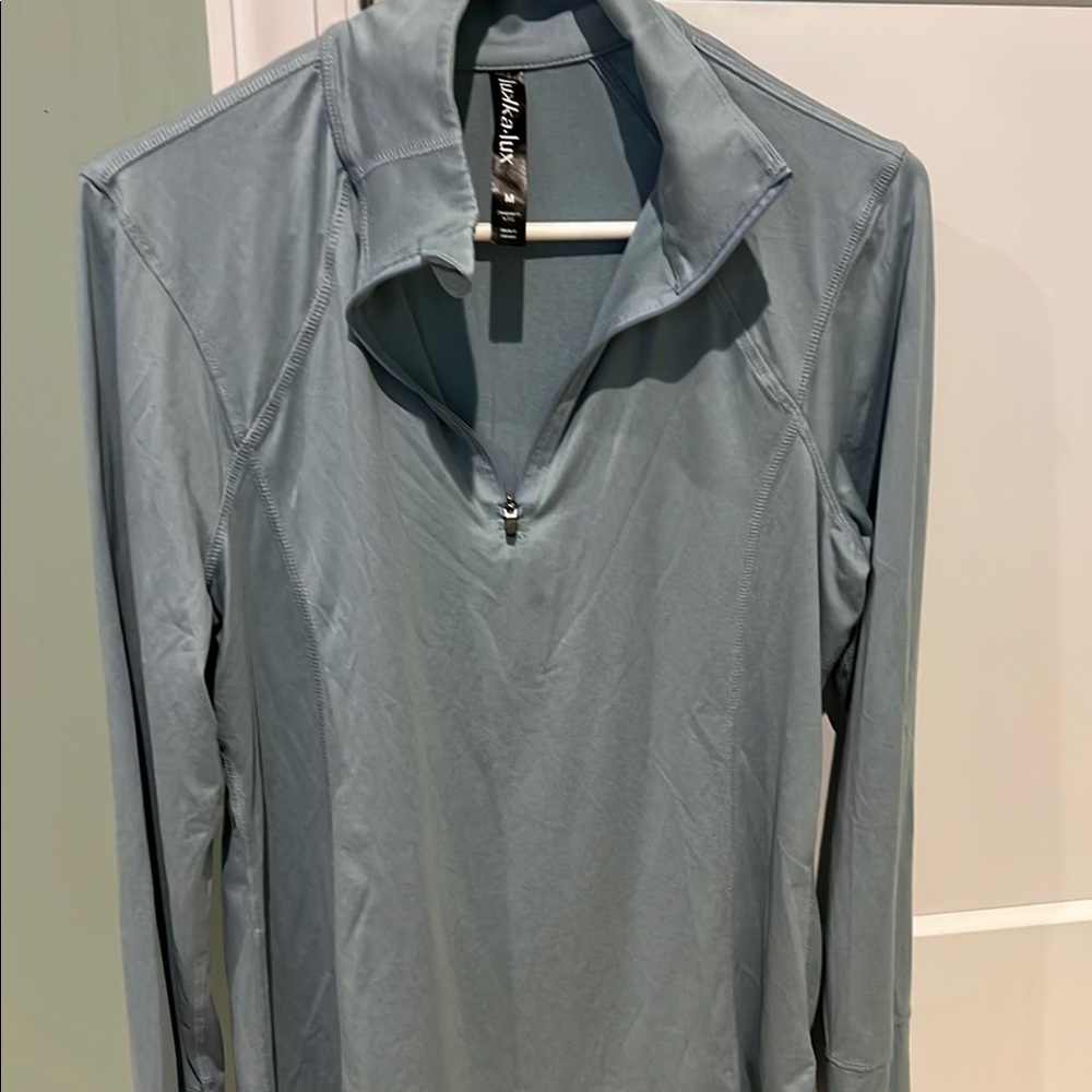 Blue Quarter-Zip Pullover